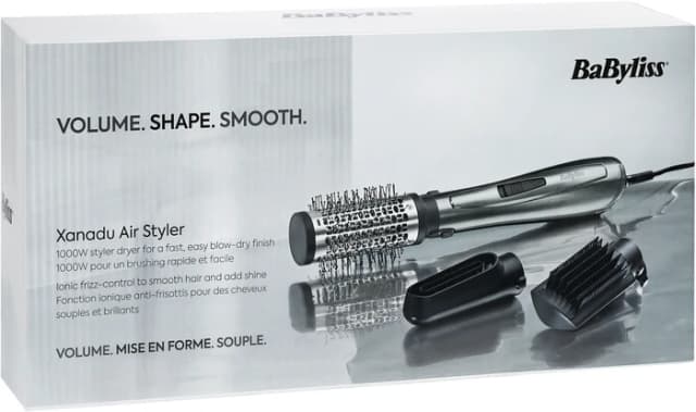 Detalle de BaByliss Xanadu AS261E: Föhn-Bürste mit Ionen, Düse und Smoothing-Aufsatz
