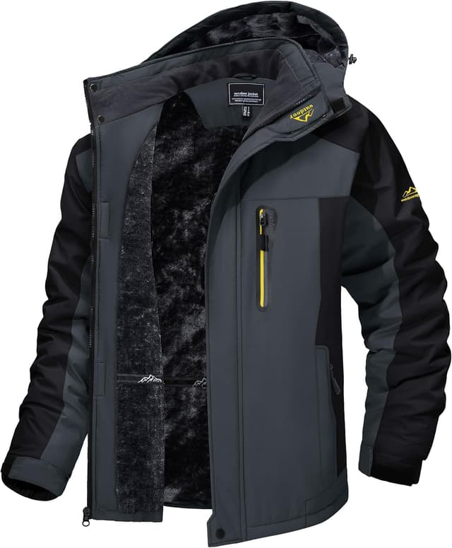 Detalle de TACVASEN Men's Winter Ski Jacket Waterproof Hooded