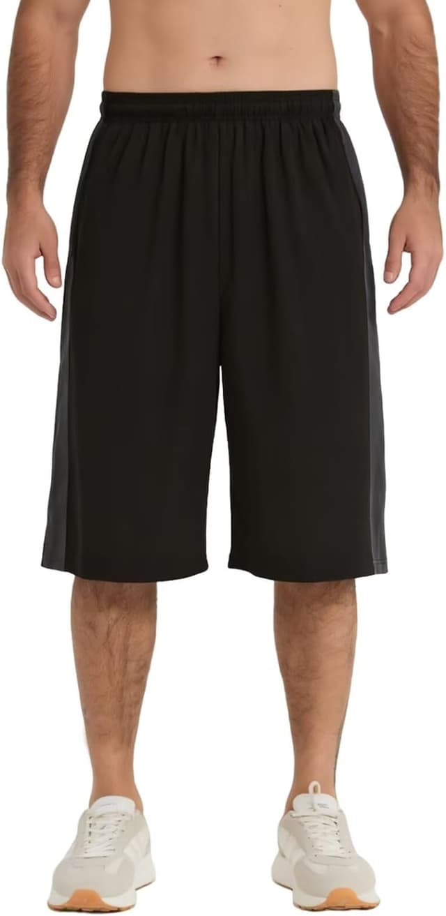 Detalle 2 de LukBerd Long Athletic Shorts for Men (Quick-Dry, Camo) with Pockets