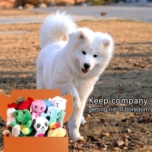 Detalle de LEGEND SANDY squeaky plush dog toys pack