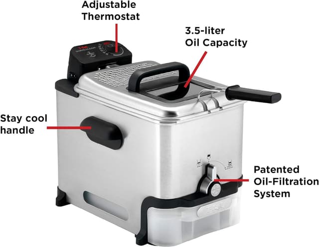 Thumbnail 5 de T-fal 3.5L Stainless Steel Deep Fryer 1700W