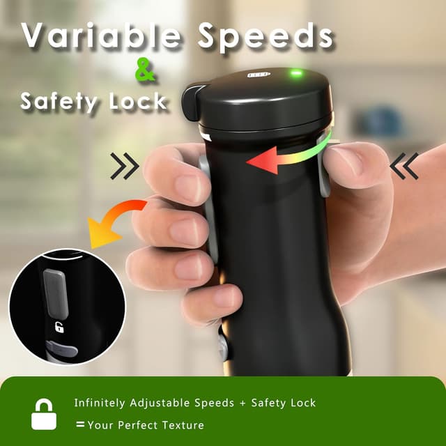 Thumbnail 1 de WHUTO Cordless Immersion Blender 2000mAh 🥄