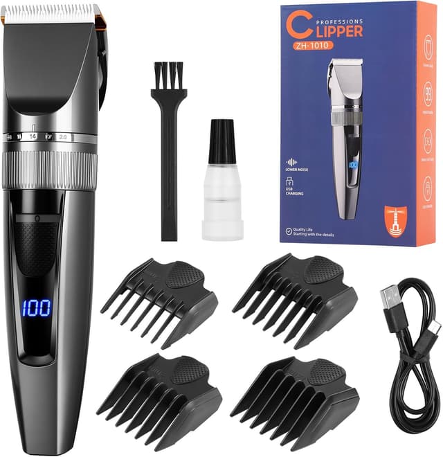 Detalle de AYBUY hair clippers 4 combs, 1200mAh