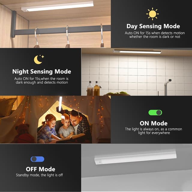 Detalle 1 de OUILA Luz LED Armario Sensor 32 cm