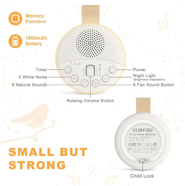 Thumbnail 2 de White Noise Machine 21 sounds, 1800mAh 🔊