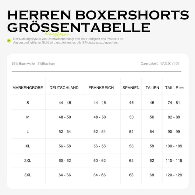 Detalle 2 de YouShow men’s boxers shorts multipack (6-pack) – cotton trunks, tagless anti-chafing