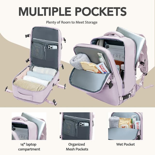 Detalle 1 de Xkdoai sac à dos cabine voyage 42x30x18