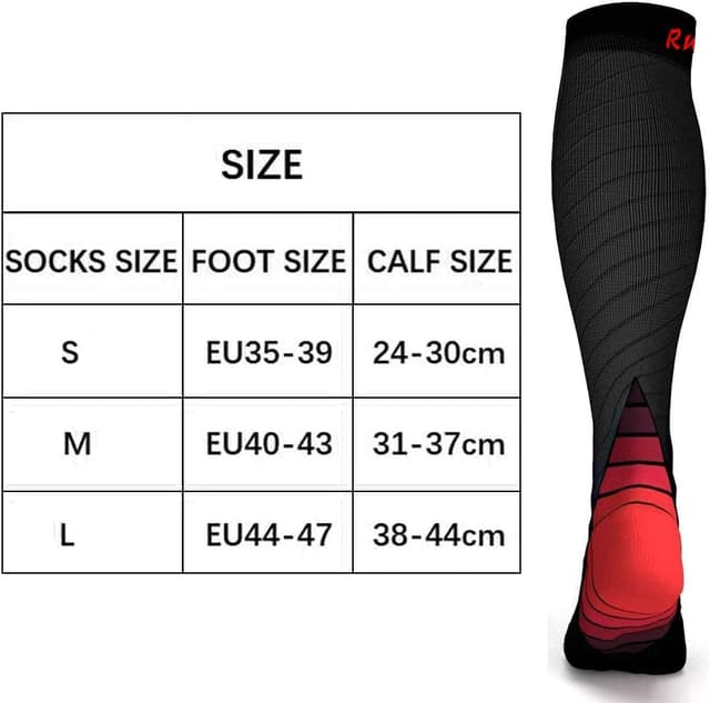 Thumbnail 6 de Rwest X Calze Compressione Graduata Donna e Uomo per Sport e Giornate Prolungate