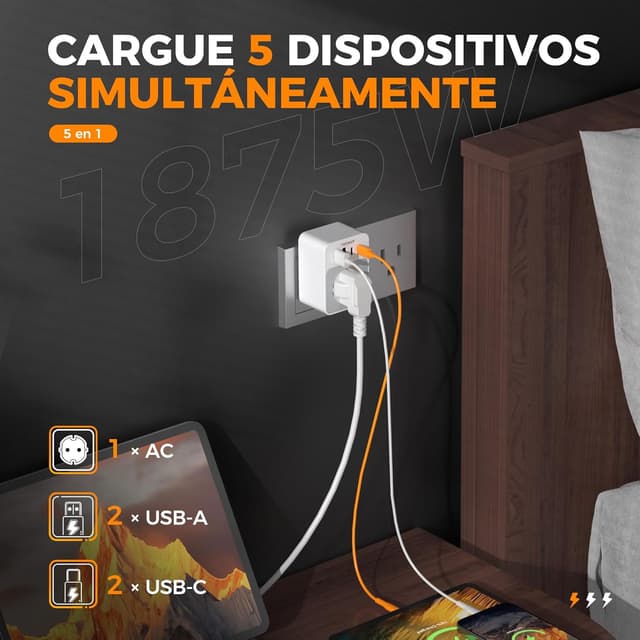 Thumbnail 4 de TESSAN Adaptador Enchufe USA 1875W