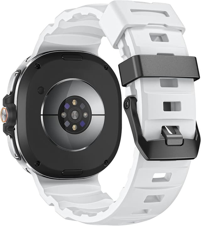 Detalle de HITZEE Sport Straps silicone band for Samsung Galaxy Watch8 & Watch8 Classic (40/44mm & 46mm) – White