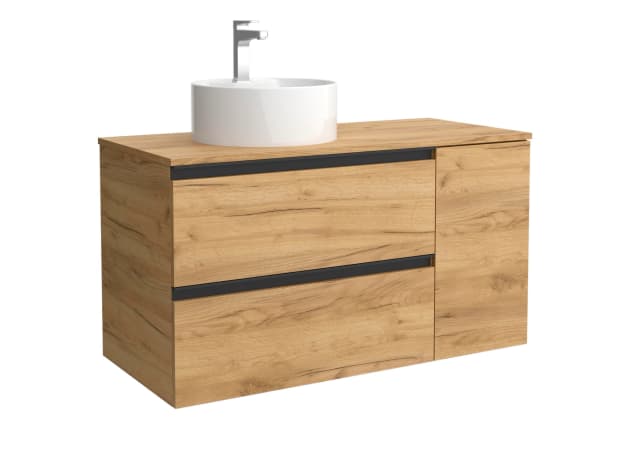 Detalle de Salgar Bequia Plus Metal mueble baño 2 cajones 1 poza