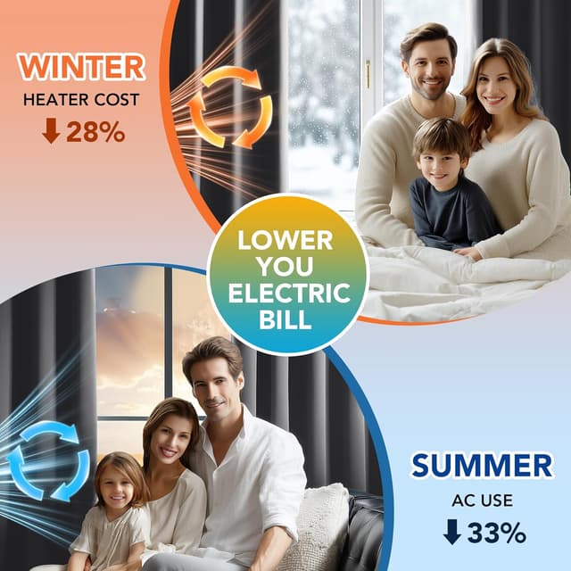 Thumbnail 6 de Deconovo Rideau occultant 280x175 cm 🪟