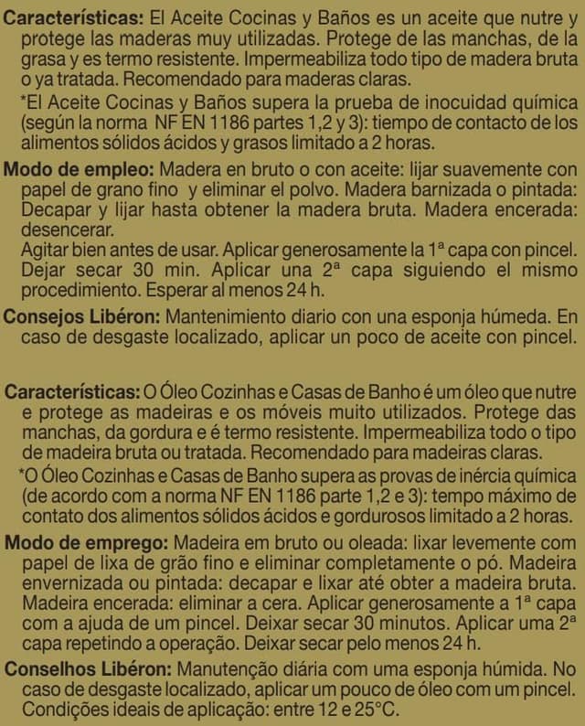 Thumbnail 1 de LIBÉRON - Aceite incoloro para cocina y baño 0,5l