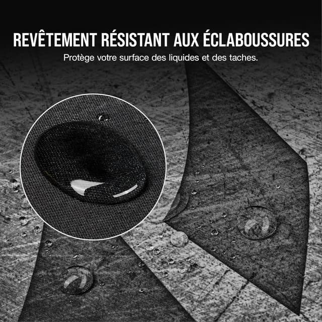 Detalle de Corsair MM300 PRO : tapis de souris gaming étendu 93 x 30 cm, tissu micro-maille et base antidérapante