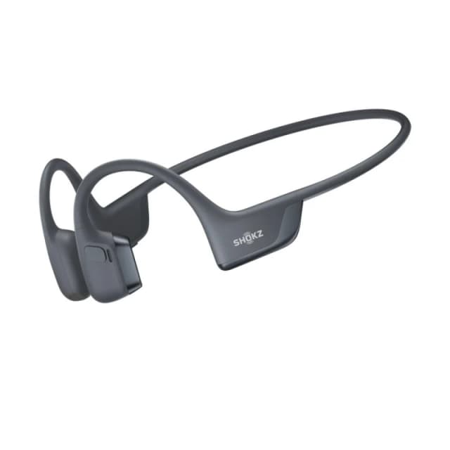 Detalle de Shokz OpenRun Pro 2 auriculares inalámbricos deportivos de conducción ósea (IP55) en negro