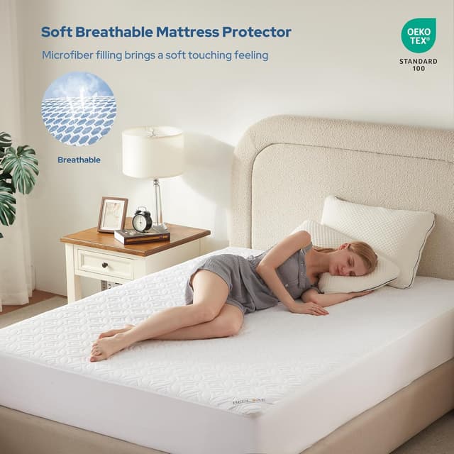 Detalle de Double waterproof mattress protector 40cm