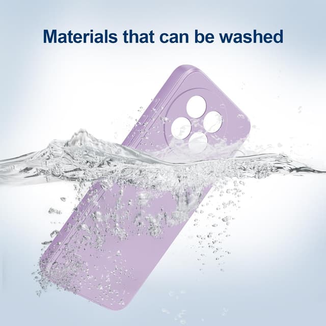 Detalle de GiiYoon Liquid-Silikon Hülle für OnePlus 13R – kratzfestes Mikrofaserfutter, Rundumschutz (lila)