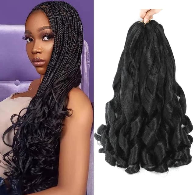 Imagen de French Curl Braiding Hair 56 cm 1B en OfertitasTOP