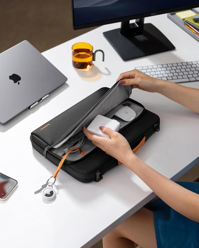 Detalle de tomtoc 360° Tasche Hülle für 15-Zoll MacBook Air/Pro & Surface Laptop – wasserabweisend, CornerArmor für Rundumschutz