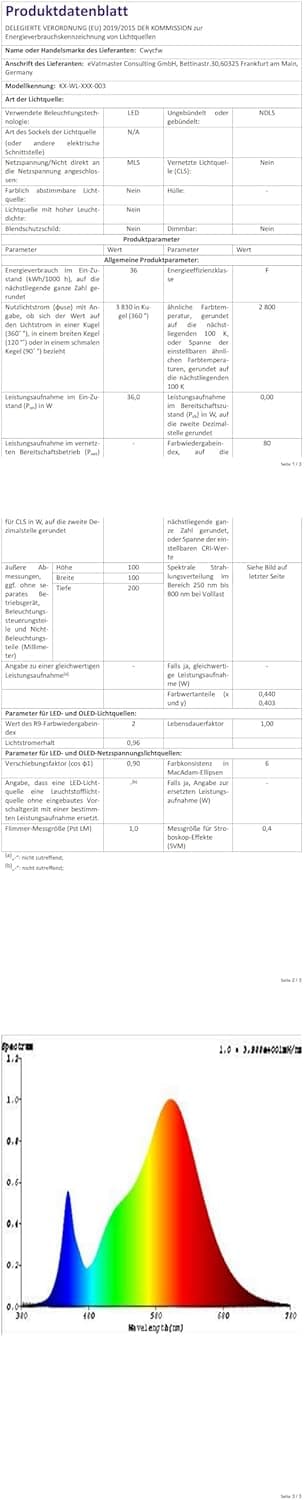 Thumbnail 6 de 2 Pack Apliques Pared Exterior 18W 30cm 3000K