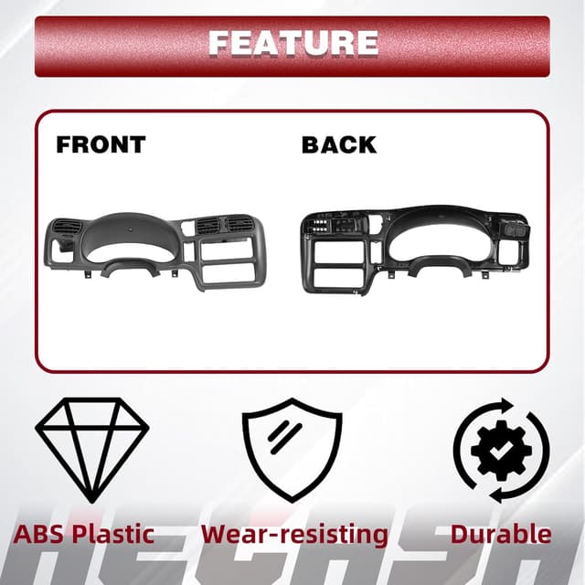 Detalle de HECASA Dash Trim Bezel Cover for 1998-2002 Chevy S10/Blazer & GMC Jimmy (Single Din)