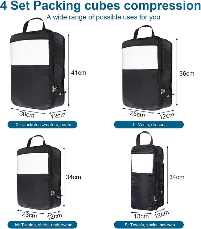 Thumbnail 3 de Cozary Organizer Valigia packing cubes impermeabili