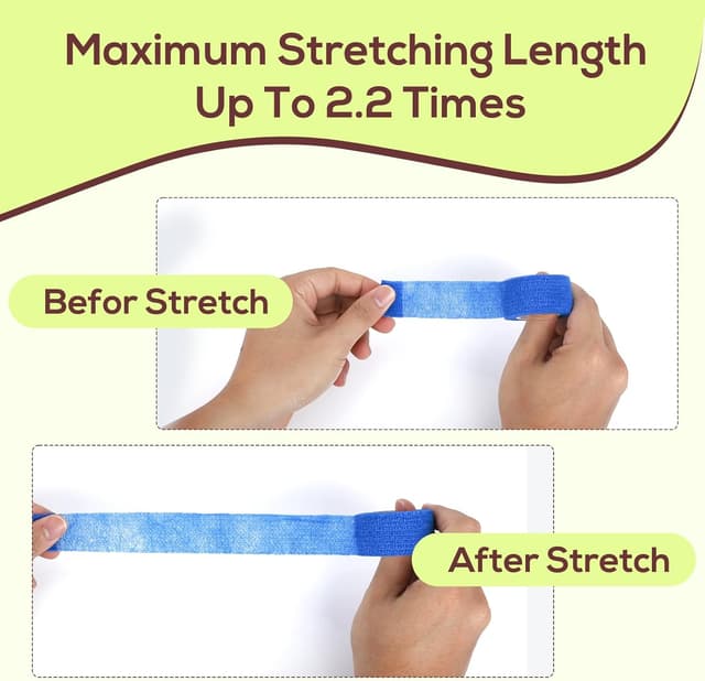 Detalle de Cozary 12 rotoli bende elastiche autoadesive 2,5 cm x 4,5 m 🐾