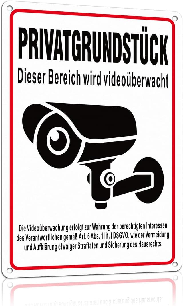 Imagen de SINMAO Schild Videoüberwachung 30x20 cm Alu en OfertitasTOP