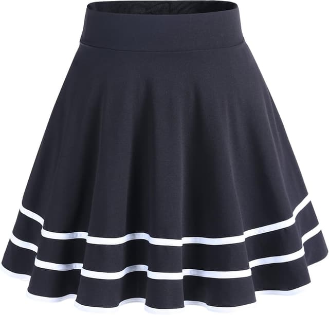 Detalle de DRESSTELLS Rock Damen Kurz Skater Rock A Linie