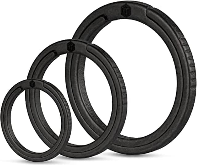 Detalle de KeyUnity Flat titanium key rings with quick release for key carabiners (Ti-6Al-4V)