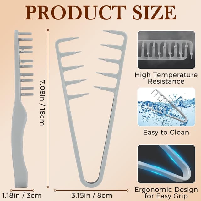 Thumbnail 4 de Peigne Cheveux Bouclés 2 Pièces Texture Large