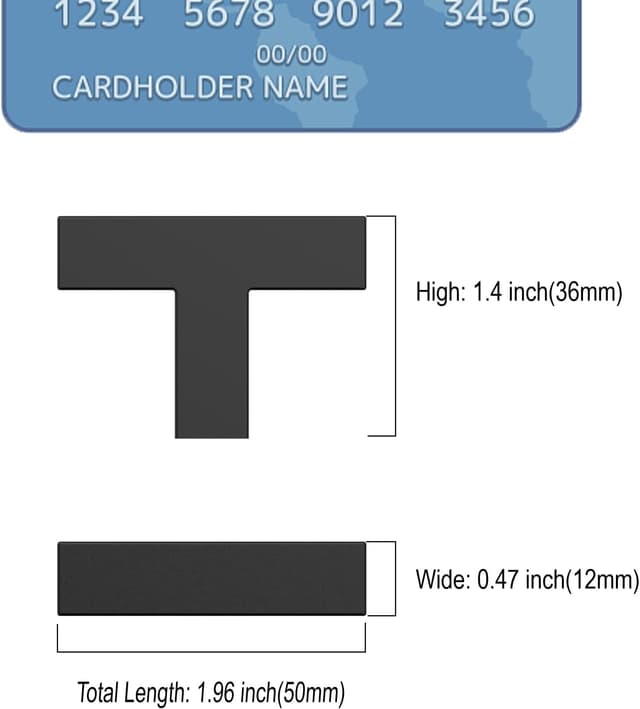Detalle de Amerdeco 10er Set Möbelknöpfe aus Edelstahl Schwarz – Schrank-, Schubladen- und Türknäufe