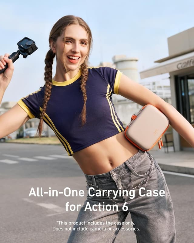 Detalle de TELESIN DisAdv Hard Carrying Case for DJI Osmo Action 6 & accessories (water-repellent, hard shell) - Grey