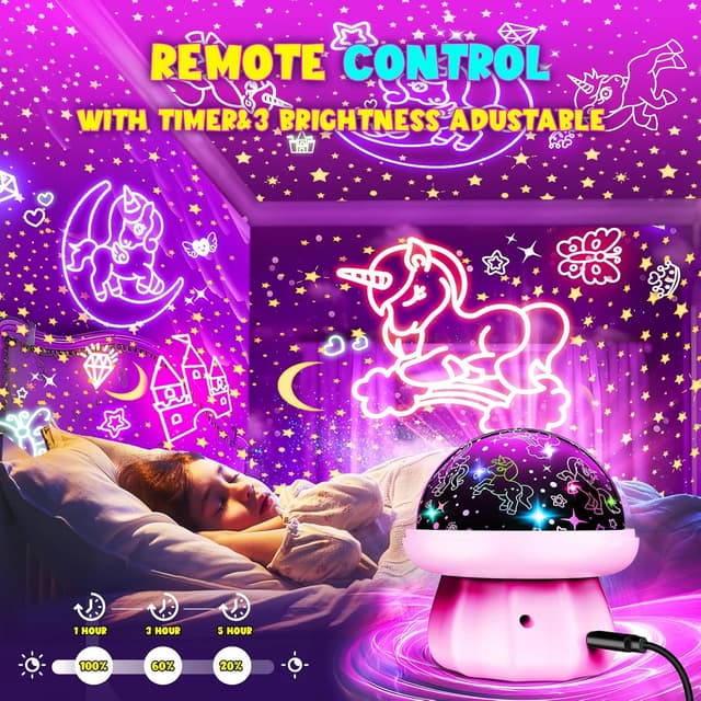 Detalle 2 de Hapikids Baby Night Light Projector 360°