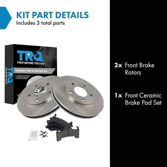 Detalle de TRQ Front Brake Pad and Rotor Set Ceramic for 1988 Oldsmobile Cutlass Supreme