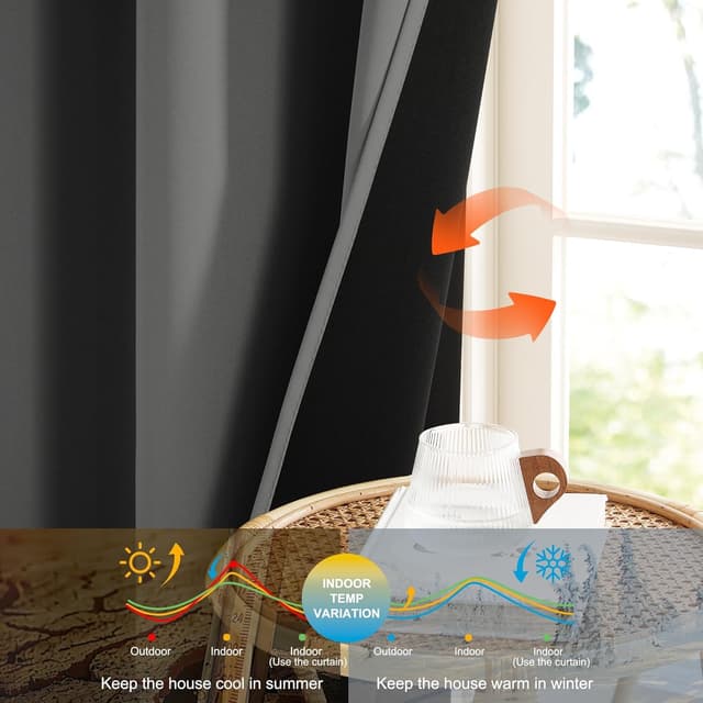 Thumbnail 4 de PONY DANCE tende oscuranti interne con anelli (2 pezzi) L 140 x H 260 cm, grigio