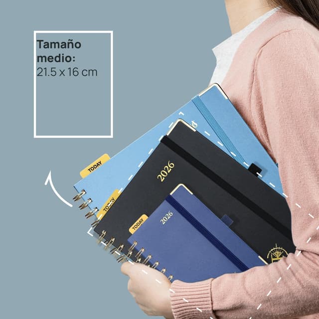 Detalle 2 de POPRUN Agenda 2026 Semana Vista 21,5 x 16 cm