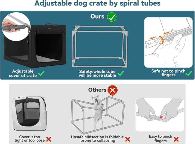 Detalle 1 de Petsfit Hundebox faltbar für große Hunde