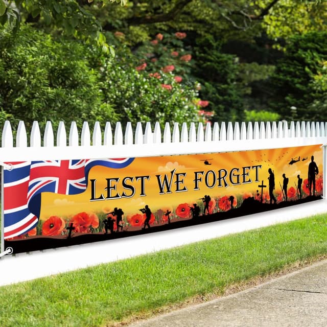 Thumbnail 3 de MEHOFOND 9.84x1.64 ft Remembrance Day Banner