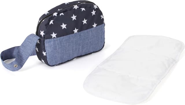 Detalle 2 de Wickeltasche Bayer Chic 2000 „Sternchen“ navy (853-51) für Puppen mit abwaschbarer Wickelunterlage