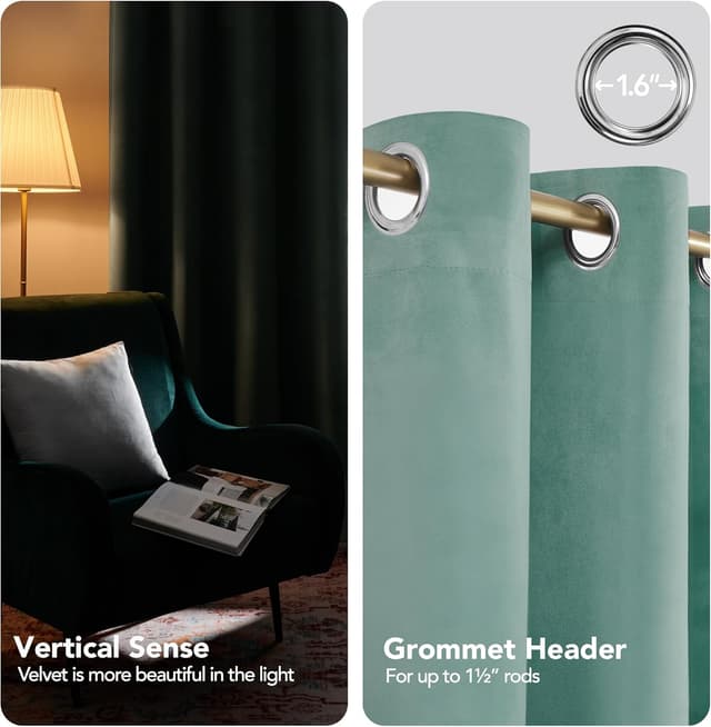 Thumbnail 5 de Deconovo Cortinas Opacas Térmicas Azul Nórdico 140x175cm 🏡