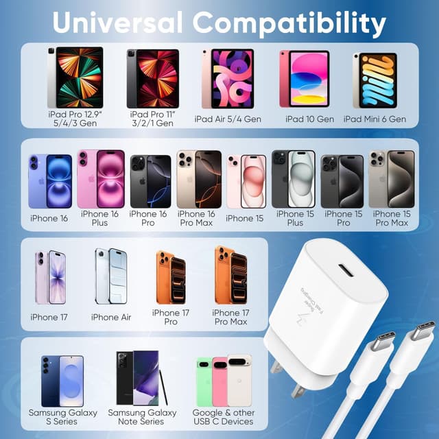 Thumbnail 4 de Apple iPhone 17 30W Fast Charger with 10ft USB‑C Cable