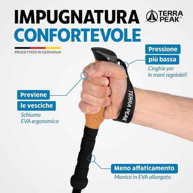 Thumbnail 5 de Terra Peak Bastoncini trekking in carbonio 220 g