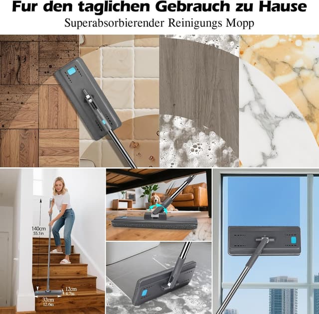 Thumbnail 6 de MASTERTOP Wischmopp Set 6 Stück 🧹