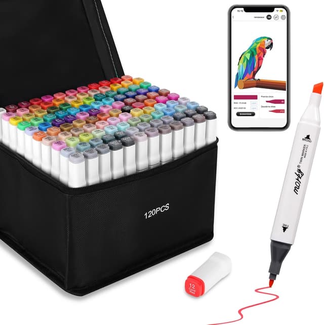 Detalle de AEDAGA 120 marqueurs alcool à double pointe