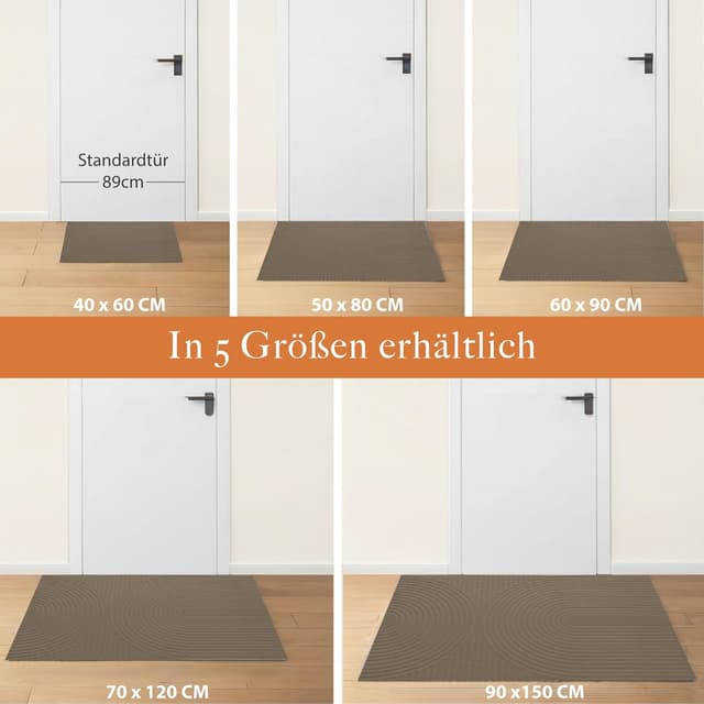 Thumbnail 3 de Zenacasa Fußmatte 70x120 cm Braun