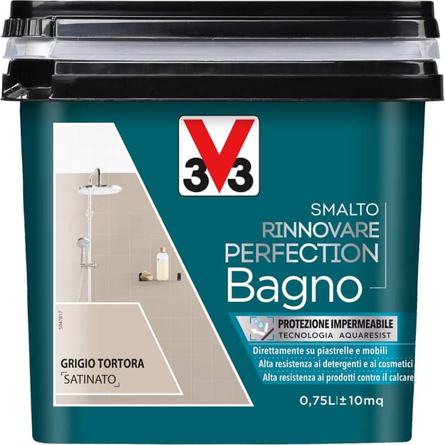 Detalle de V33 Smalto Rinnovare Bagno Grigio Tortora 0,75 L