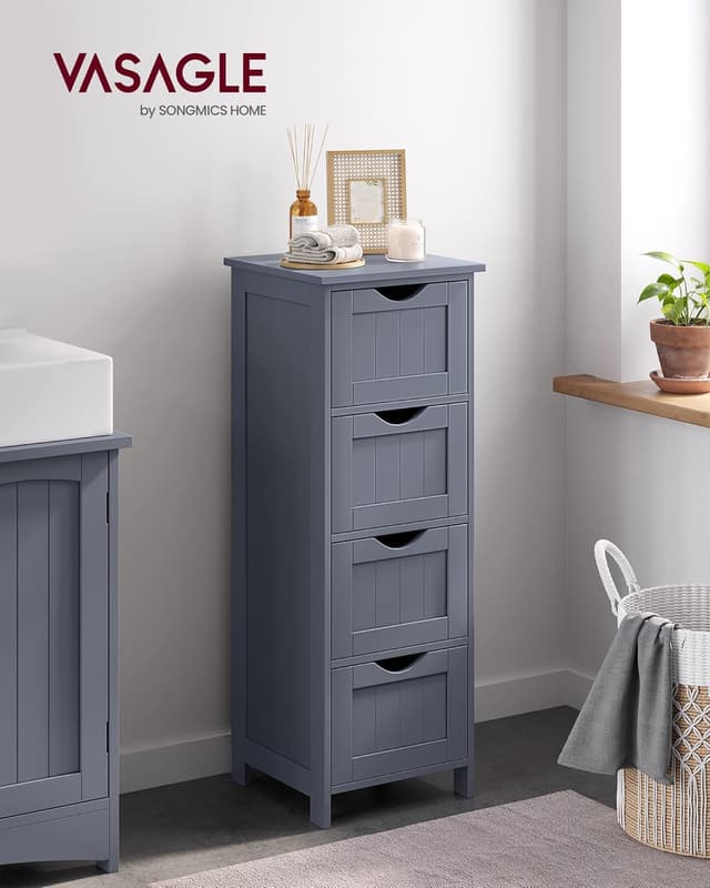 Detalle 2 de VASAGLE LHC040G01 Armario baño 30 x 30 x 82 cm