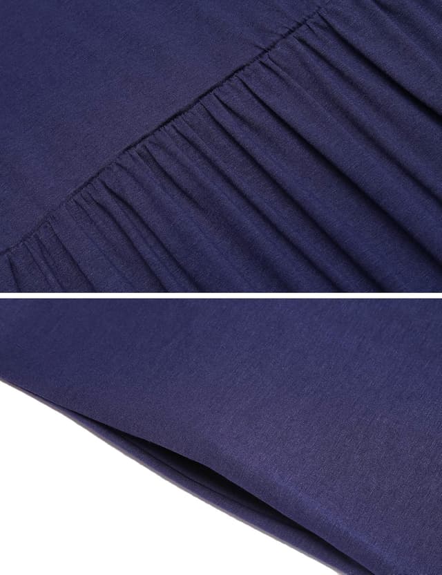 Detalle de Kancystore Women’s Plus Size Short Sleeve Maxi Dress with Pockets (XL–5X)