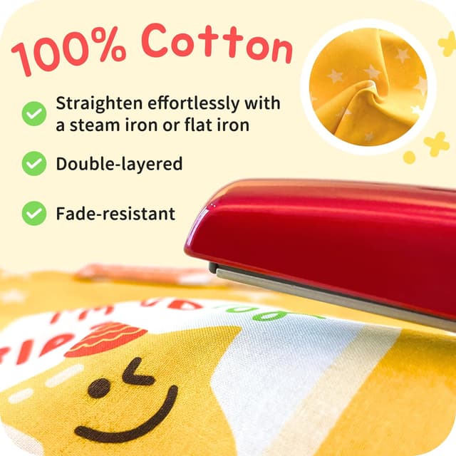 Detalle de LAMAN Pawty Animal Reversible Dog Birthday Bandana (100% Cotton) – Birthday Star, Size L